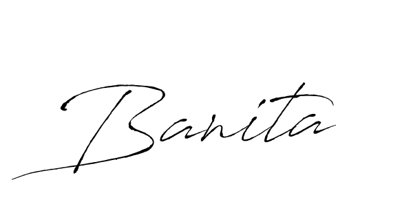 Design your own signature with our free online signature maker. With this signature software, you can create a handwritten (Antro_Vectra) signature for name Banita. Banita signature style 6 images and pictures png