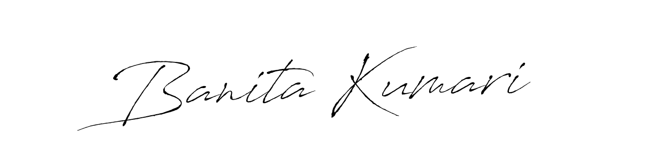 You should practise on your own different ways (Antro_Vectra) to write your name (Banita Kumari) in signature. don't let someone else do it for you. Banita Kumari signature style 6 images and pictures png