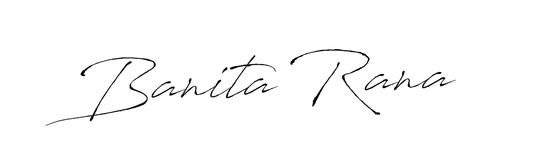 How to make Banita Rana name signature. Use Antro_Vectra style for creating short signs online. This is the latest handwritten sign. Banita Rana signature style 6 images and pictures png