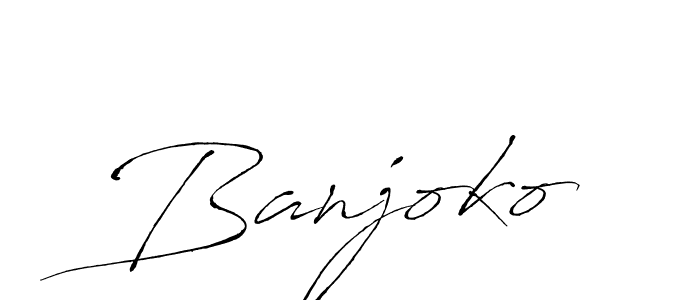 How to make Banjoko signature? Antro_Vectra is a professional autograph style. Create handwritten signature for Banjoko name. Banjoko signature style 6 images and pictures png