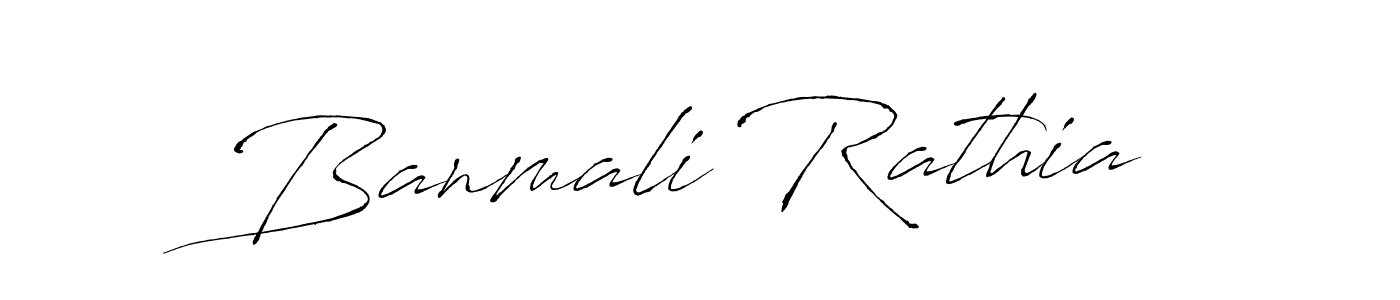 Design your own signature with our free online signature maker. With this signature software, you can create a handwritten (Antro_Vectra) signature for name Banmali Rathia. Banmali Rathia signature style 6 images and pictures png
