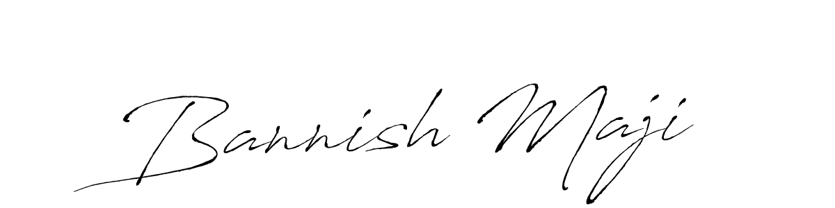 Make a beautiful signature design for name Bannish Maji. With this signature (Antro_Vectra) style, you can create a handwritten signature for free. Bannish Maji signature style 6 images and pictures png