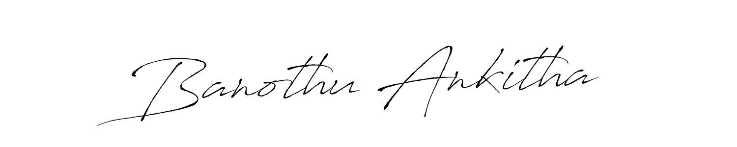 Use a signature maker to create a handwritten signature online. With this signature software, you can design (Antro_Vectra) your own signature for name Banothu Ankitha. Banothu Ankitha signature style 6 images and pictures png