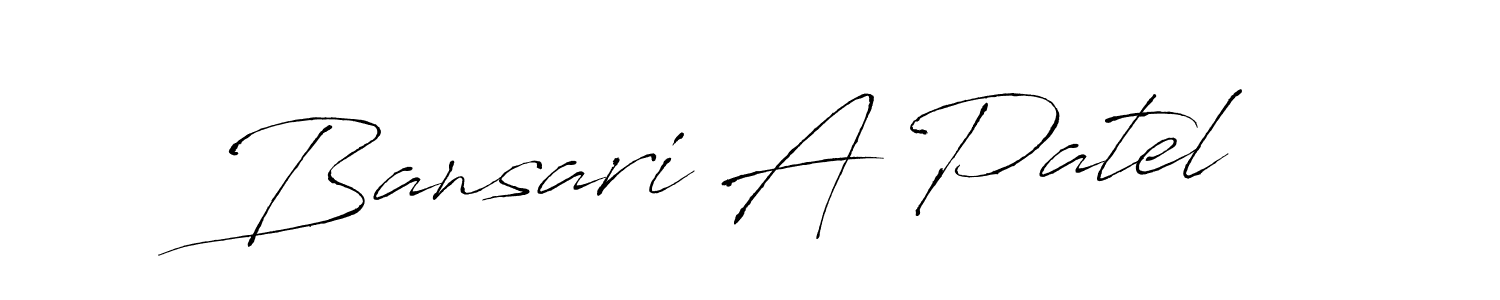 You should practise on your own different ways (Antro_Vectra) to write your name (Bansari A Patel) in signature. don't let someone else do it for you. Bansari A Patel signature style 6 images and pictures png