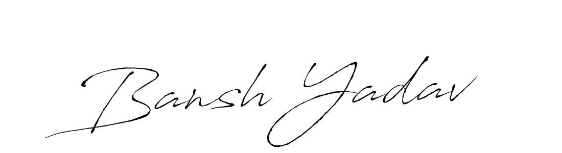 How to make Bansh Yadav signature? Antro_Vectra is a professional autograph style. Create handwritten signature for Bansh Yadav name. Bansh Yadav signature style 6 images and pictures png