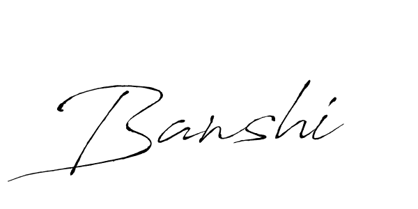 Create a beautiful signature design for name Banshi. With this signature (Antro_Vectra) fonts, you can make a handwritten signature for free. Banshi signature style 6 images and pictures png