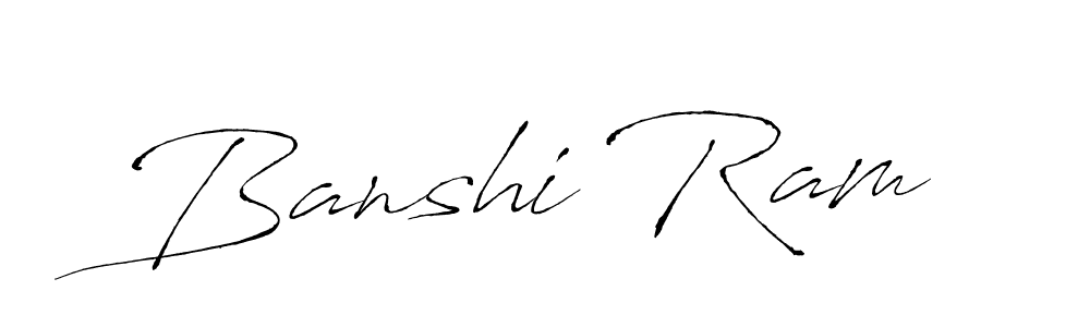 Banshi Ram stylish signature style. Best Handwritten Sign (Antro_Vectra) for my name. Handwritten Signature Collection Ideas for my name Banshi Ram. Banshi Ram signature style 6 images and pictures png