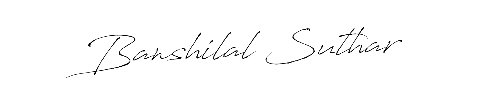 Similarly Antro_Vectra is the best handwritten signature design. Signature creator online .You can use it as an online autograph creator for name Banshilal Suthar. Banshilal Suthar signature style 6 images and pictures png