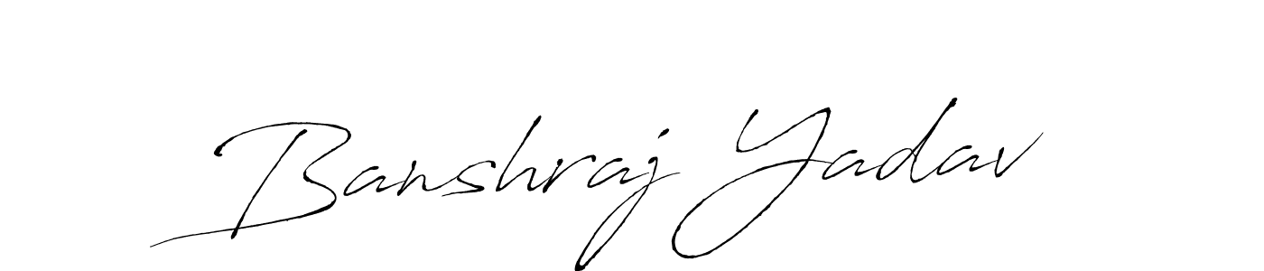 Similarly Antro_Vectra is the best handwritten signature design. Signature creator online .You can use it as an online autograph creator for name Banshraj Yadav. Banshraj Yadav signature style 6 images and pictures png