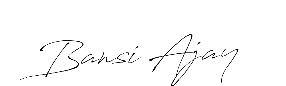How to make Bansi Ajay name signature. Use Antro_Vectra style for creating short signs online. This is the latest handwritten sign. Bansi Ajay signature style 6 images and pictures png