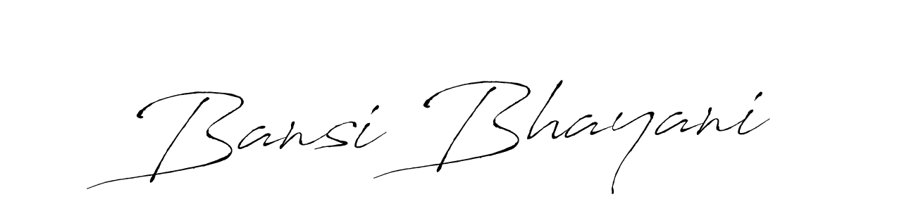 Use a signature maker to create a handwritten signature online. With this signature software, you can design (Antro_Vectra) your own signature for name Bansi Bhayani. Bansi Bhayani signature style 6 images and pictures png