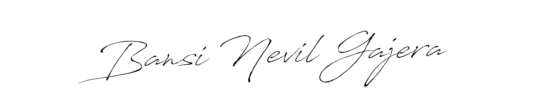 Use a signature maker to create a handwritten signature online. With this signature software, you can design (Antro_Vectra) your own signature for name Bansi Nevil Gajera. Bansi Nevil Gajera signature style 6 images and pictures png