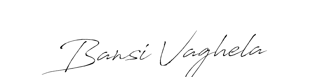 Bansi Vaghela stylish signature style. Best Handwritten Sign (Antro_Vectra) for my name. Handwritten Signature Collection Ideas for my name Bansi Vaghela. Bansi Vaghela signature style 6 images and pictures png