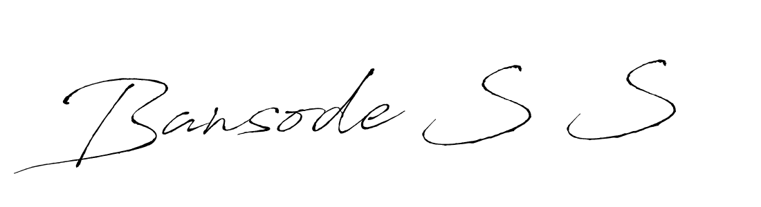 How to make Bansode S S name signature. Use Antro_Vectra style for creating short signs online. This is the latest handwritten sign. Bansode S S signature style 6 images and pictures png