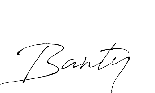 How to make Banty signature? Antro_Vectra is a professional autograph style. Create handwritten signature for Banty name. Banty signature style 6 images and pictures png