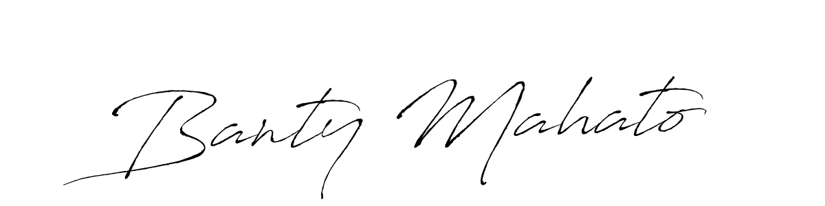 Make a beautiful signature design for name Banty Mahato. With this signature (Antro_Vectra) style, you can create a handwritten signature for free. Banty Mahato signature style 6 images and pictures png