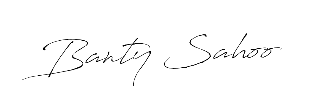 Use a signature maker to create a handwritten signature online. With this signature software, you can design (Antro_Vectra) your own signature for name Banty Sahoo. Banty Sahoo signature style 6 images and pictures png