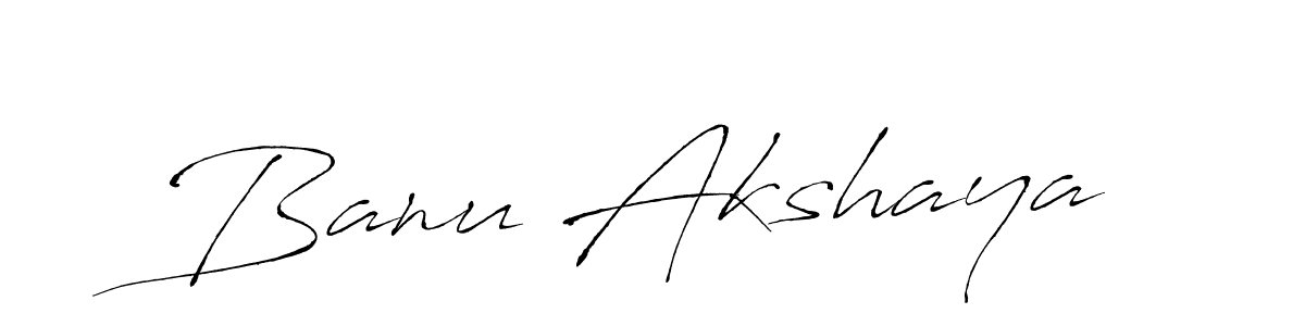 How to make Banu Akshaya name signature. Use Antro_Vectra style for creating short signs online. This is the latest handwritten sign. Banu Akshaya signature style 6 images and pictures png