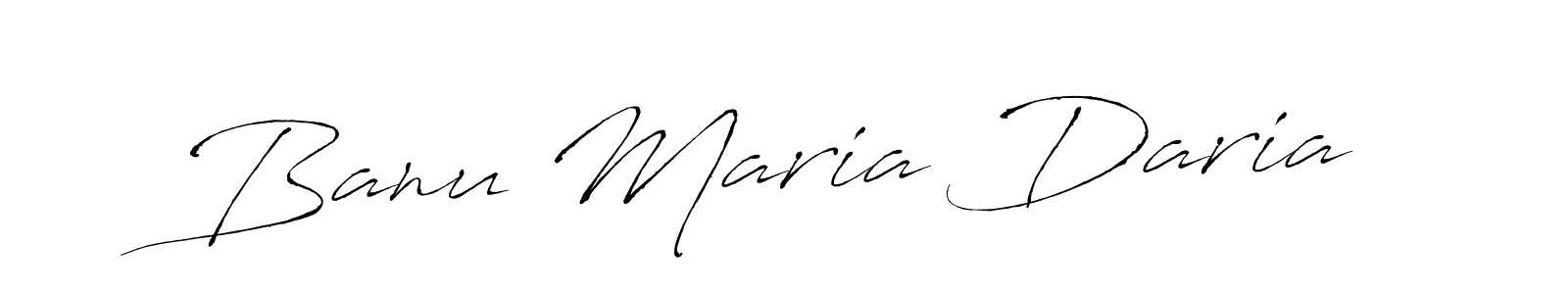 Antro_Vectra is a professional signature style that is perfect for those who want to add a touch of class to their signature. It is also a great choice for those who want to make their signature more unique. Get Banu Maria Daria name to fancy signature for free. Banu Maria Daria signature style 6 images and pictures png