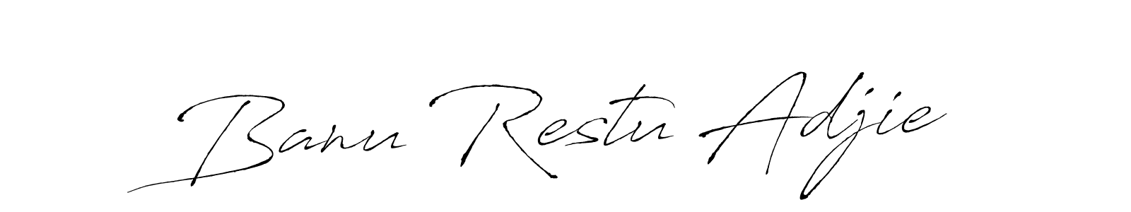 It looks lik you need a new signature style for name Banu Restu Adjie. Design unique handwritten (Antro_Vectra) signature with our free signature maker in just a few clicks. Banu Restu Adjie signature style 6 images and pictures png