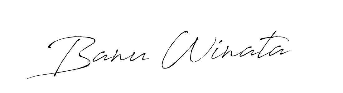 if you are searching for the best signature style for your name Banu Winata. so please give up your signature search. here we have designed multiple signature styles  using Antro_Vectra. Banu Winata signature style 6 images and pictures png
