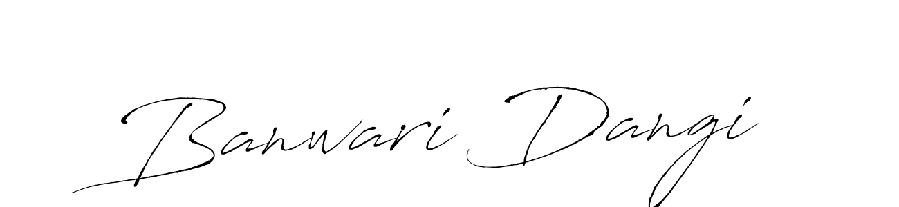 Banwari Dangi stylish signature style. Best Handwritten Sign (Antro_Vectra) for my name. Handwritten Signature Collection Ideas for my name Banwari Dangi. Banwari Dangi signature style 6 images and pictures png