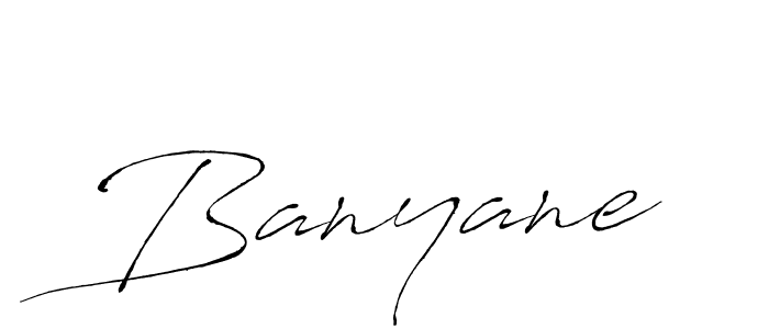 Antro_Vectra is a professional signature style that is perfect for those who want to add a touch of class to their signature. It is also a great choice for those who want to make their signature more unique. Get Banyane name to fancy signature for free. Banyane signature style 6 images and pictures png