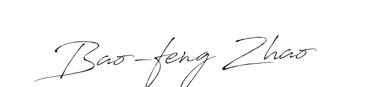 How to make Bao-feng Zhao name signature. Use Antro_Vectra style for creating short signs online. This is the latest handwritten sign. Bao-feng Zhao signature style 6 images and pictures png