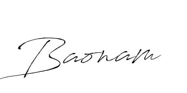 Design your own signature with our free online signature maker. With this signature software, you can create a handwritten (Antro_Vectra) signature for name Baonam. Baonam signature style 6 images and pictures png