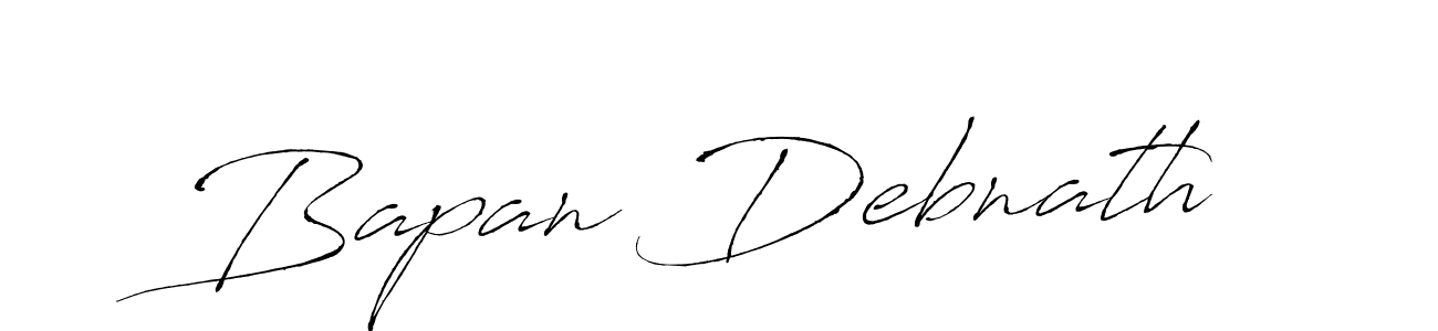 Make a beautiful signature design for name Bapan Debnath. With this signature (Antro_Vectra) style, you can create a handwritten signature for free. Bapan Debnath signature style 6 images and pictures png