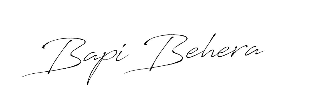 Make a beautiful signature design for name Bapi Behera. With this signature (Antro_Vectra) style, you can create a handwritten signature for free. Bapi Behera signature style 6 images and pictures png
