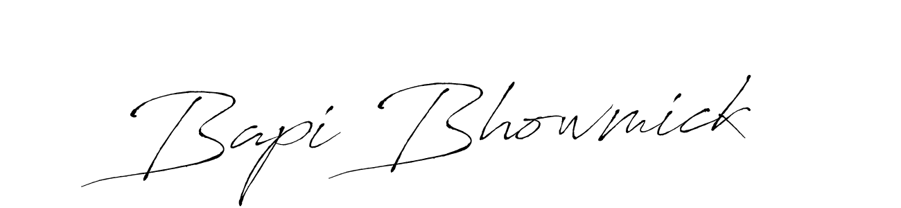 Bapi Bhowmick stylish signature style. Best Handwritten Sign (Antro_Vectra) for my name. Handwritten Signature Collection Ideas for my name Bapi Bhowmick. Bapi Bhowmick signature style 6 images and pictures png