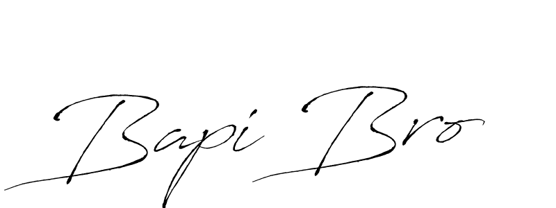 How to make Bapi Bro signature? Antro_Vectra is a professional autograph style. Create handwritten signature for Bapi Bro name. Bapi Bro signature style 6 images and pictures png