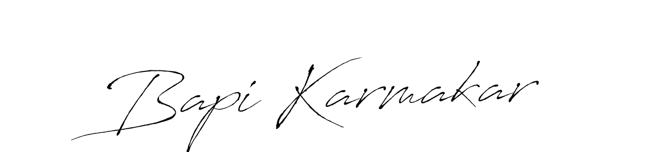 Make a beautiful signature design for name Bapi Karmakar. With this signature (Antro_Vectra) style, you can create a handwritten signature for free. Bapi Karmakar signature style 6 images and pictures png