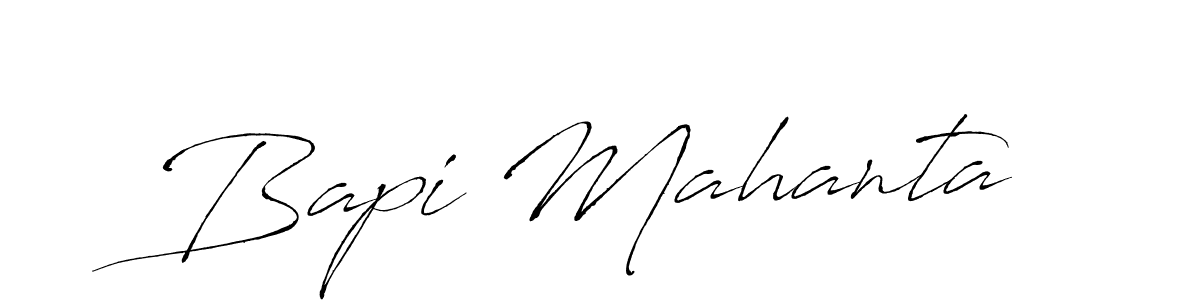 The best way (Antro_Vectra) to make a short signature is to pick only two or three words in your name. The name Bapi Mahanta include a total of six letters. For converting this name. Bapi Mahanta signature style 6 images and pictures png