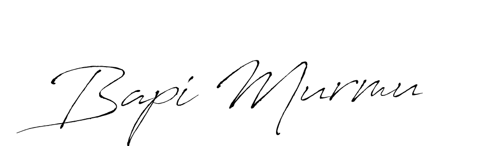 How to make Bapi Murmu name signature. Use Antro_Vectra style for creating short signs online. This is the latest handwritten sign. Bapi Murmu signature style 6 images and pictures png