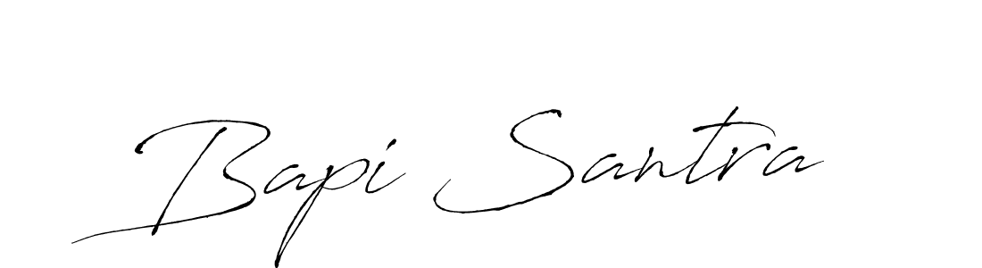 Antro_Vectra is a professional signature style that is perfect for those who want to add a touch of class to their signature. It is also a great choice for those who want to make their signature more unique. Get Bapi Santra name to fancy signature for free. Bapi Santra signature style 6 images and pictures png