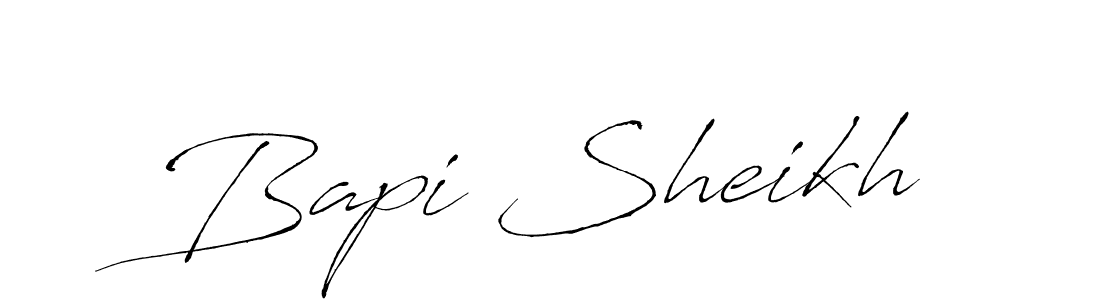 Antro_Vectra is a professional signature style that is perfect for those who want to add a touch of class to their signature. It is also a great choice for those who want to make their signature more unique. Get Bapi Sheikh name to fancy signature for free. Bapi Sheikh signature style 6 images and pictures png