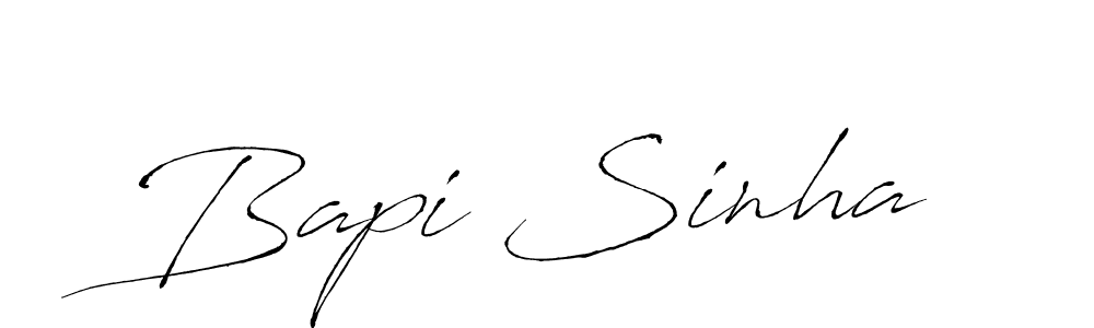 The best way (Antro_Vectra) to make a short signature is to pick only two or three words in your name. The name Bapi Sinha include a total of six letters. For converting this name. Bapi Sinha signature style 6 images and pictures png