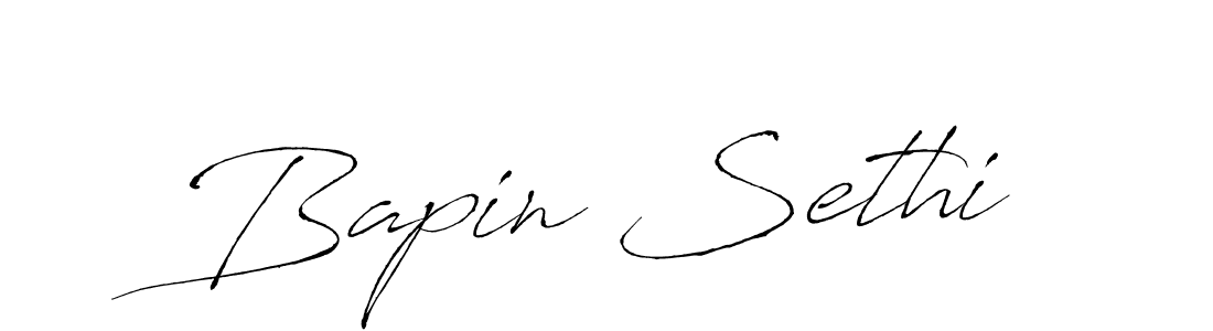 How to make Bapin Sethi signature? Antro_Vectra is a professional autograph style. Create handwritten signature for Bapin Sethi name. Bapin Sethi signature style 6 images and pictures png