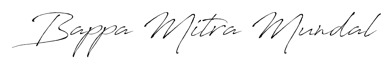 Create an unforgettable impression when signing with Bappa Mitra Mundal name styled in Antro_Vectra typography. 100% free online generator. Bappa Mitra Mundal signature style 6 images and pictures png