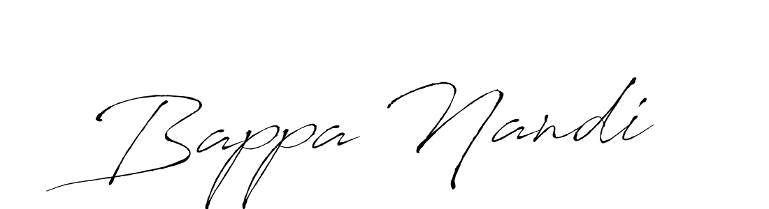 Use a signature maker to create a handwritten signature online. With this signature software, you can design (Antro_Vectra) your own signature for name Bappa Nandi. Bappa Nandi signature style 6 images and pictures png