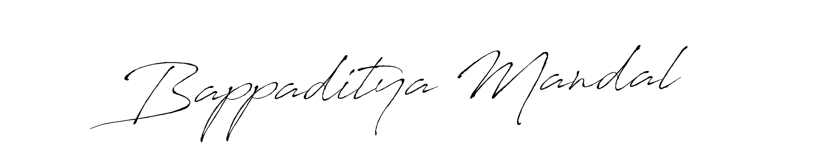 Make a beautiful signature design for name Bappaditya Mandal. With this signature (Antro_Vectra) style, you can create a handwritten signature for free. Bappaditya Mandal signature style 6 images and pictures png