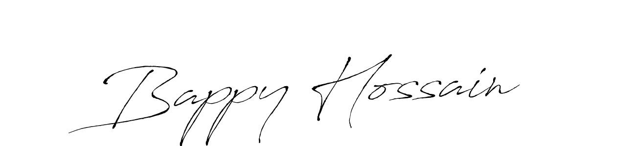 Design your own signature with our free online signature maker. With this signature software, you can create a handwritten (Antro_Vectra) signature for name Bappy Hossain. Bappy Hossain signature style 6 images and pictures png