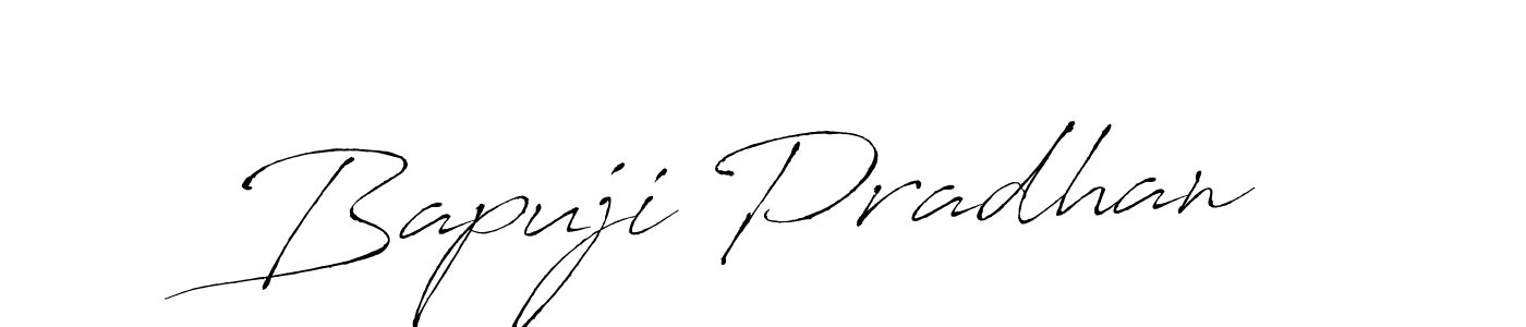 Create a beautiful signature design for name Bapuji Pradhan. With this signature (Antro_Vectra) fonts, you can make a handwritten signature for free. Bapuji Pradhan signature style 6 images and pictures png