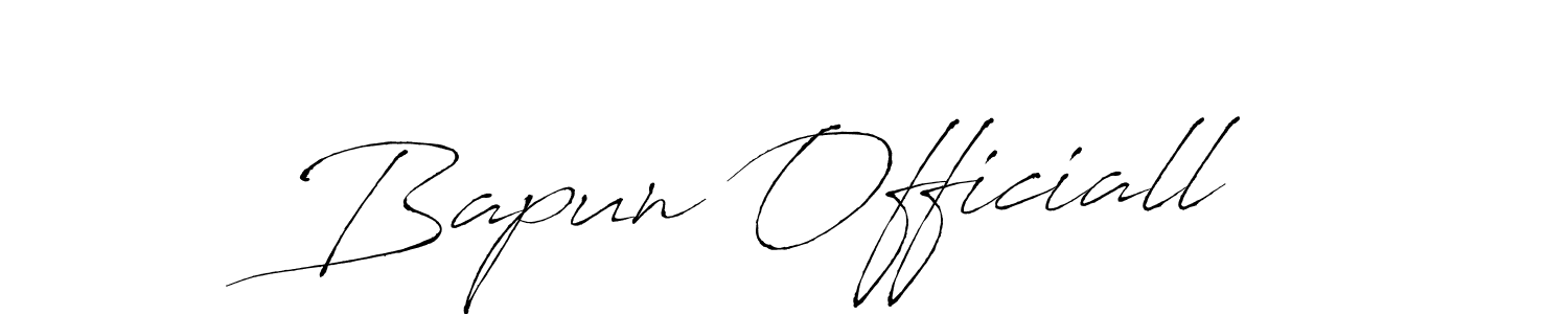 Also You can easily find your signature by using the search form. We will create Bapun Officiall name handwritten signature images for you free of cost using Antro_Vectra sign style. Bapun Officiall signature style 6 images and pictures png