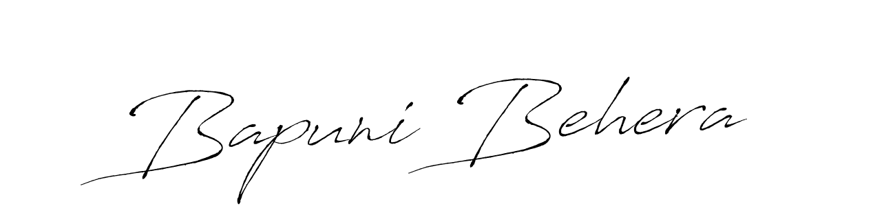 Also You can easily find your signature by using the search form. We will create Bapuni Behera name handwritten signature images for you free of cost using Antro_Vectra sign style. Bapuni Behera signature style 6 images and pictures png