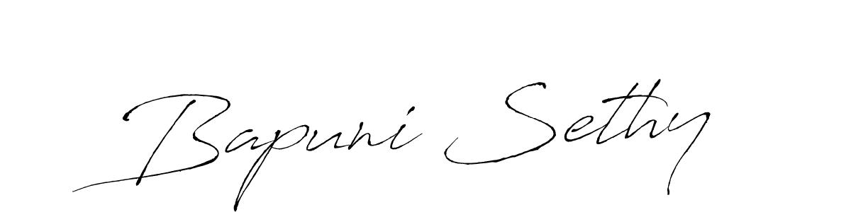 Make a beautiful signature design for name Bapuni Sethy. With this signature (Antro_Vectra) style, you can create a handwritten signature for free. Bapuni Sethy signature style 6 images and pictures png