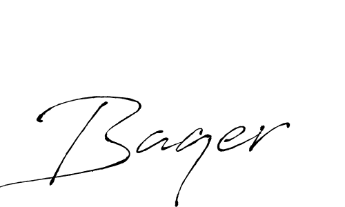 Create a beautiful signature design for name Baqer. With this signature (Antro_Vectra) fonts, you can make a handwritten signature for free. Baqer signature style 6 images and pictures png