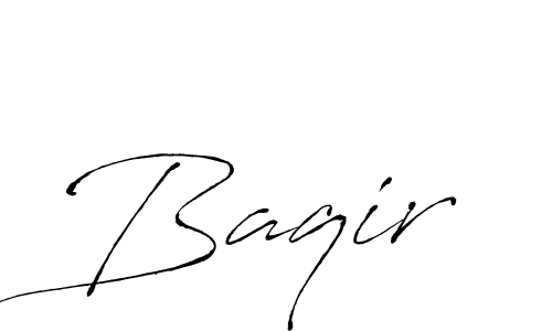 Baqir stylish signature style. Best Handwritten Sign (Antro_Vectra) for my name. Handwritten Signature Collection Ideas for my name Baqir. Baqir signature style 6 images and pictures png